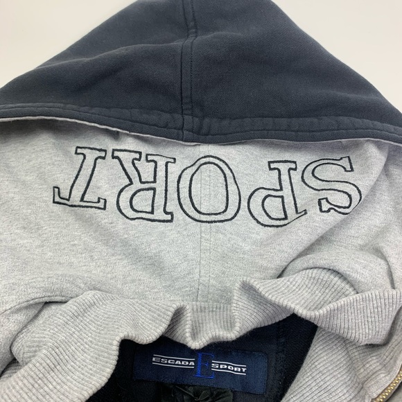Escada Sport Vintage Letter Hoodie Dual Zip Large - Picture 8 of 13